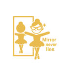 バレリーナのピクトグラムスタンプ E（個別スタンプ：4）