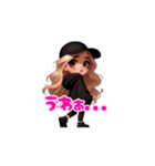 《動く》金髪ギャルな女の子♡3（個別スタンプ：15）