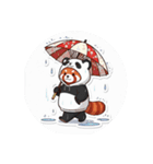 パンダになりたいレッサーパンダ（個別スタンプ：9）