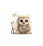 無言で伝えるフクロウの気持ち（個別スタンプ：2）