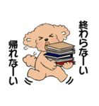 キュートなトイプードル ♡ やる気が出ない（個別スタンプ：33）