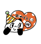 毎日使える♡カラフルドット♡動物（個別スタンプ：39）