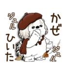 シーズー犬 2025 「ベレー帽さん」秋（個別スタンプ：15）