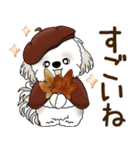 シーズー犬 2025 「ベレー帽さん」秋（個別スタンプ：22）