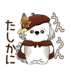 シーズー犬 2025 「ベレー帽さん」秋（個別スタンプ：24）