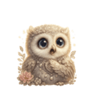 無言フクロウのシュール劇場（個別スタンプ：1）