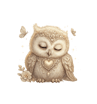 無言フクロウのシュール劇場（個別スタンプ：9）