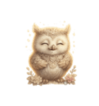 無言フクロウのシュール劇場（個別スタンプ：13）