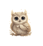 無言フクロウのシュール劇場（個別スタンプ：16）