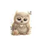 無言フクロウのシュール劇場（個別スタンプ：17）