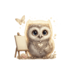 無言フクロウのシュール劇場（個別スタンプ：28）