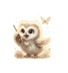 無言フクロウのシュール劇場（個別スタンプ：33）