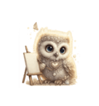 無言フクロウのシュール劇場（個別スタンプ：34）