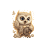無言フクロウのシュール劇場（個別スタンプ：35）