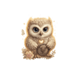 無言フクロウのシュール劇場（個別スタンプ：37）