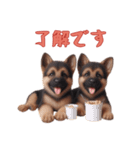 [了解です専用]ジャーマンシェパードベビー（個別スタンプ：4）