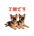 [了解です専用]ジャーマンシェパードベビー（個別スタンプ：12）