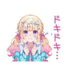 パステル女子の推し活デコうちわ（個別スタンプ：24）