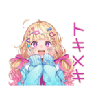 パステル女子の推し活デコうちわ（個別スタンプ：30）