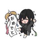 黒パーカーちゃん⑳（個別スタンプ：4）