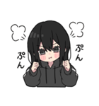 黒パーカーちゃん⑳（個別スタンプ：9）
