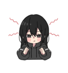 黒パーカーちゃん⑳（個別スタンプ：10）