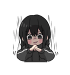 黒パーカーちゃん⑳（個別スタンプ：18）
