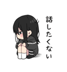 黒パーカーちゃん⑳（個別スタンプ：22）