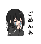 黒パーカーちゃん⑳（個別スタンプ：28）