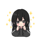 黒パーカーちゃん⑳（個別スタンプ：31）