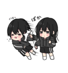 黒パーカーちゃん⑳（個別スタンプ：37）
