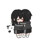 黒パーカーちゃん⑳（個別スタンプ：38）