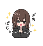 黒パーカーちゃん(イメチェンver.)⑳（個別スタンプ：3）
