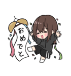 黒パーカーちゃん(イメチェンver.)⑳（個別スタンプ：4）