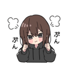 黒パーカーちゃん(イメチェンver.)⑳（個別スタンプ：9）