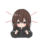 黒パーカーちゃん(イメチェンver.)⑳（個別スタンプ：10）