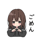 黒パーカーちゃん(イメチェンver.)⑳（個別スタンプ：27）