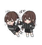 黒パーカーちゃん(イメチェンver.)⑳（個別スタンプ：37）