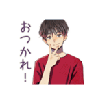 無難な男性★提出物リマインド（個別スタンプ：2）