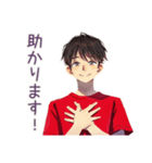 無難な男性★提出物リマインド（個別スタンプ：26）