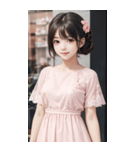 気質のある女の子の写真（個別スタンプ：1）