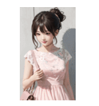 気質のある女の子の写真（個別スタンプ：14）