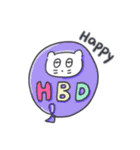 ベベニャンの誕生日パーティー(英語)（個別スタンプ：4）
