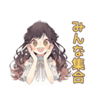 ゆるふわガーリーな女の子★グルチャ挨拶（個別スタンプ：6）
