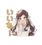 ゆるふわガーリーな女の子★グルチャ挨拶（個別スタンプ：18）