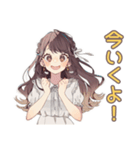ゆるふわガーリーな女の子★グルチャ挨拶（個別スタンプ：30）
