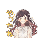ゆるふわガーリーな女の子★グルチャ挨拶（個別スタンプ：38）