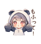 パンダパーカーちゃんのかわいい日常（個別スタンプ：6）