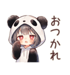 パンダパーカーちゃんのかわいい日常（個別スタンプ：10）