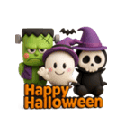 今宵はハロウィン【ぷっくり3D】（個別スタンプ：1）